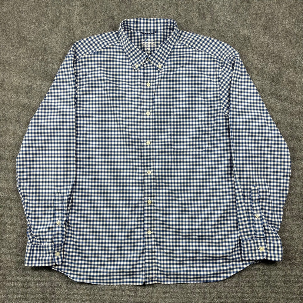 Vineyard Vines Men XXL Blue Gingham On-The-Go Performance brrr Button Down Shirt